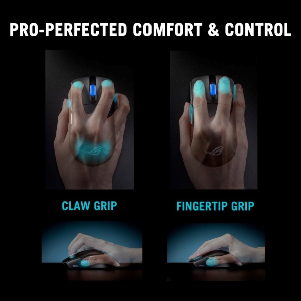 ASUS Herní myš ROG Harpe II Ace, Bezdrátová, bílá