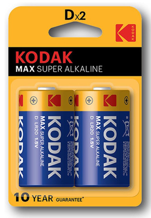 Baterie jednorázová alkalická, tužková, LR20, 1.5V, Kodak, blistr, 2-pack, KOD-LR20MAX, Alkaline Max?v=1755985204