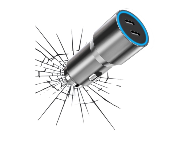 WG - Nabíječka do auta 2x USB 60W, 2x USB-C PD 30W, stříbrná