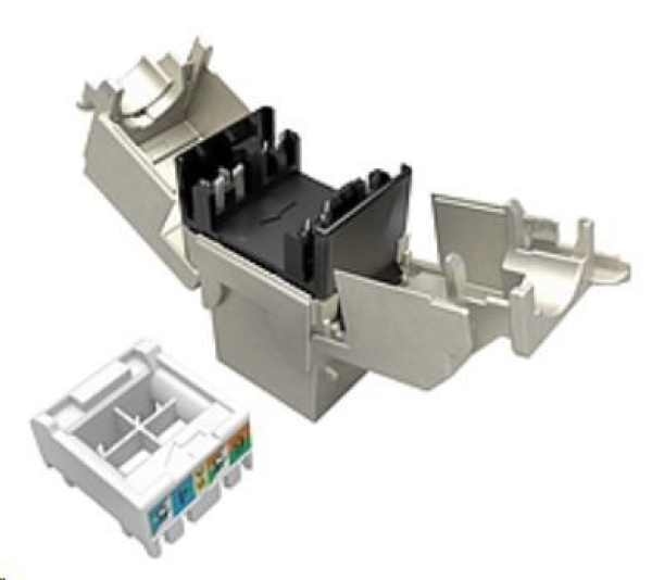 Solarix MULTIPACK 24 ks - keystone CAT5E STP RJ45 samořezný SXKJ-5E-STP-BK-SA