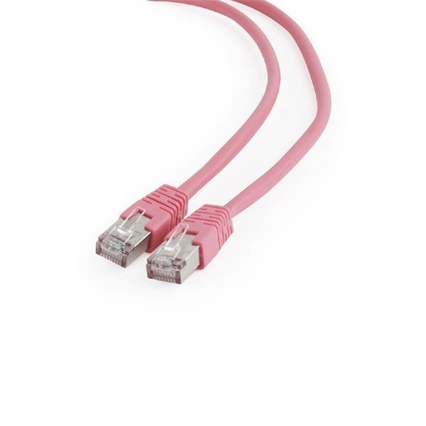 GEMBIRD kabel patchcord CAT6 stíněný FTP 1m, růžový