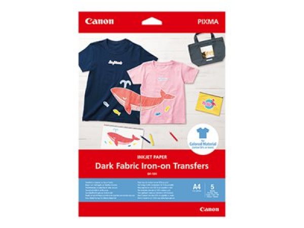 Canon Dark Fabric DF-101 - 170 mikronů - A4 (210 x 297 mm) - 160 g/m2 - 5 listy nažehlovací fólie - pro PIXMA TS7450i?v=1749988805