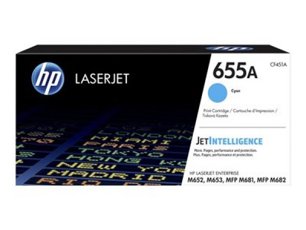 Toner CLJ CF451A, HP 655A azurový (10 500 stran)