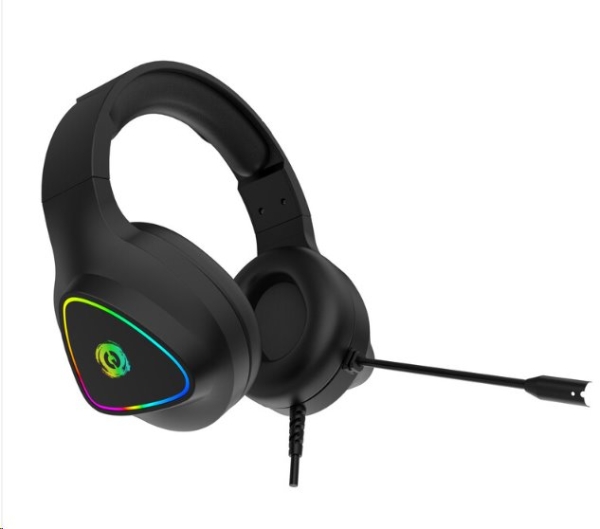 CANYON Herní headset Shadder GH-6, RGB podsvícení, USB + 3,5mm jack, 2m kabel, černý