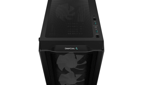 DEEPCOOL Case CC560 MESH V2, ATX, ARGB, Průhledná bočnice, 4x120mm ventilátor, černá