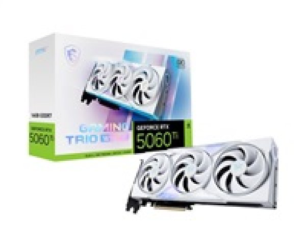 MSI VGA NVIDIA GeForce RTX 5060 Ti 16G GAMING TRIO OC WHITE, RTX 5060 Ti, 16GB GDDR7, 3xDP, 1xHDMI