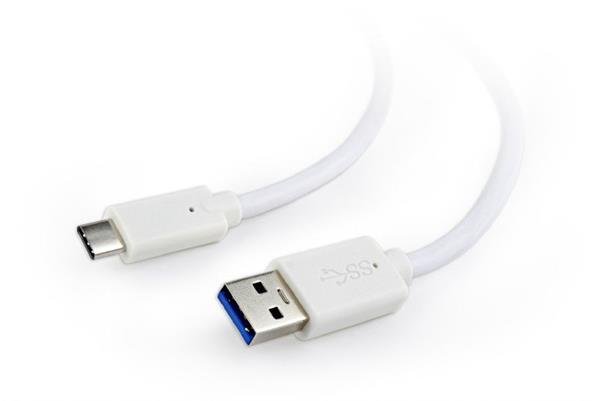 GEMBIRD Kabel USB 3.0 AM na Type-C kabel (AM/CM), 1m, bílý