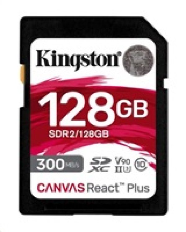 Kingston Canvas React Plus/SDHC/128GB/300MBps/UHS-II U3 / Class 10