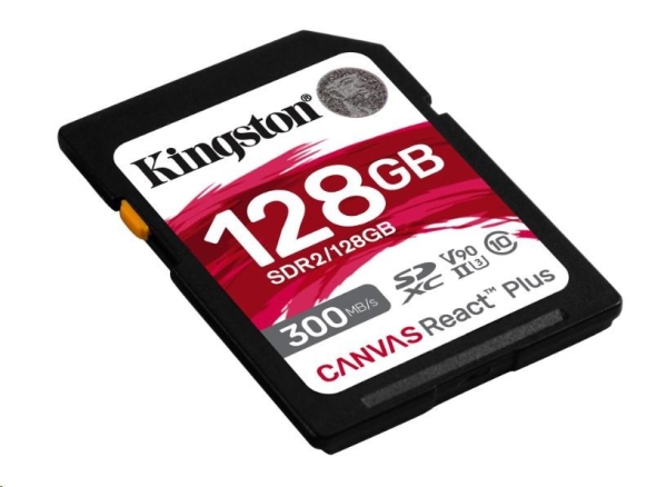 Kingston Canvas React Plus/SDHC/128GB/300MBps/UHS-II U3 / Class 10