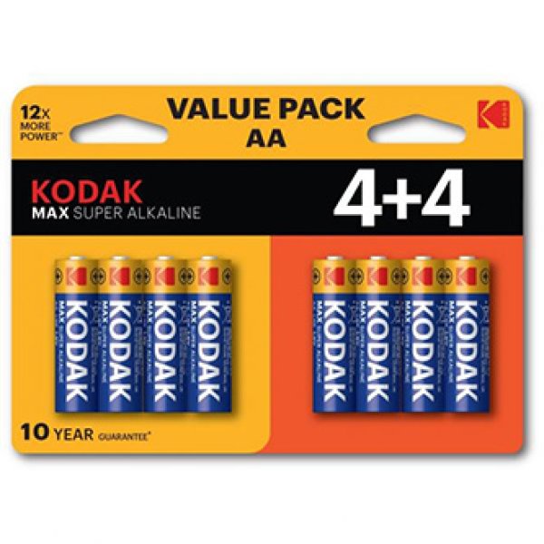 Baterie jednorázová alkalická, tužková, AA, 1.5V, Kodak, blistr, 8-pack, KOD-LR6MAXBL8, Alkaline Max?v=1755898805