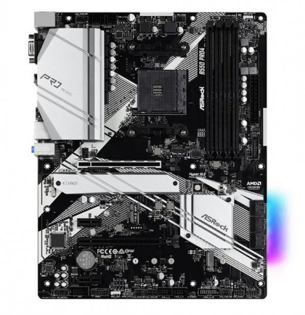ASROCK MB B550 PRO4 (AM4, amd B550, 4xDDR4 4733, 6xSATA3, 7.1, VGA+HDMI, M.2, USB3.2, ATX)