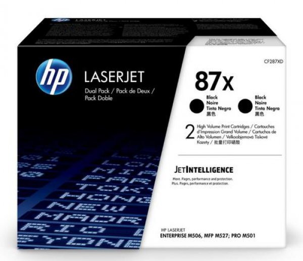 Toner HP CF287XD, HP 87X černý (2x18 000 stran)