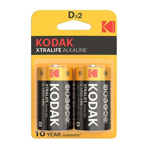 Baterie jednorázová alkalická, tužková, LR20, 1.5V, Kodak, blistr, 2-pack, KOD-LR20XT, Alkaline XTRALIFE?v=1755898805