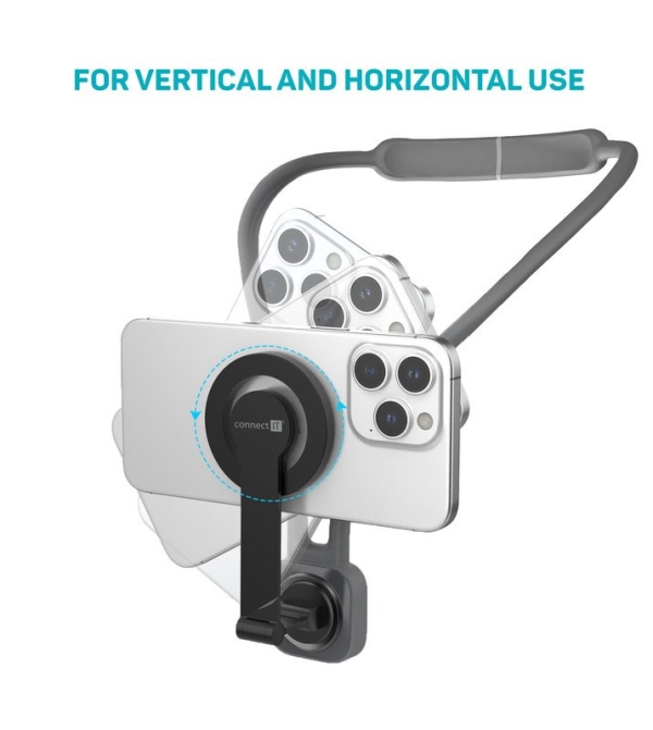 CONNECT IT MagSafe POV magnetický držák na telefon ŠEDÝ