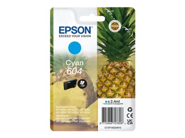 Náplň Epson 604, C13T10G24020 azurová