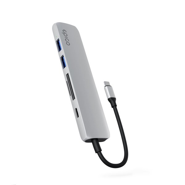 Epico 6v1 Alu Hub 8K s USB-C konektorem - stříbrná?v=1746388804