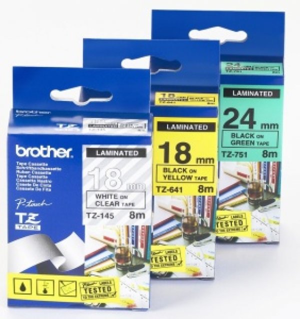 Páska Brother TZE-751, černý/zelený, 8m, 24mm