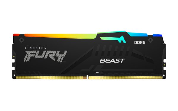 KINGSTON DIMM DDR5 16GB 6000MT/s CL36 FURY Beast RGB Černá EXPO
