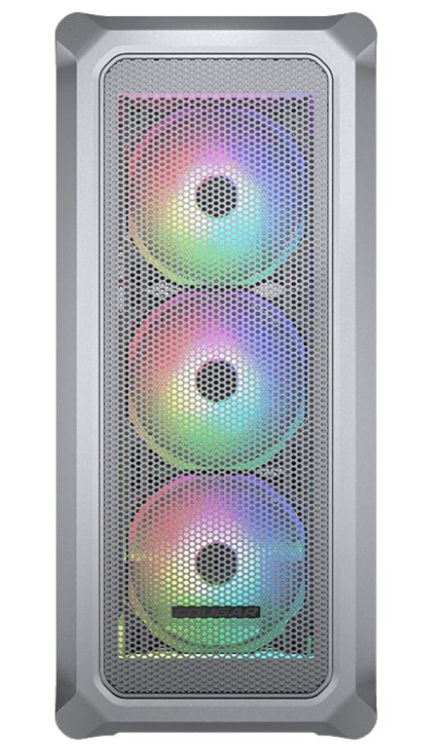 COUGAR PC skříň ARCHON 2 Mesh RGB White Mid Tower Mesh Front Panel 3 x ARGB Fans 3mm TG Left Panel