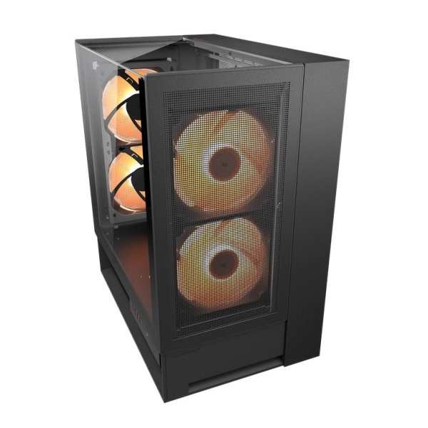 COUGAR PC skříň OMNYX Black Mid Tower Mesh Front Panel 2 x 160mm ARGB Fan, Rear Panel 2x 160mm ARGB Fan