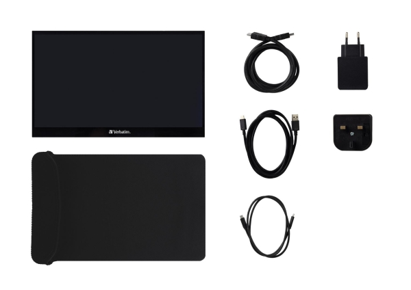Verbatim přenosný dotykový monitor, 17.3", Full HD (1920x1080), 60Hz, černý