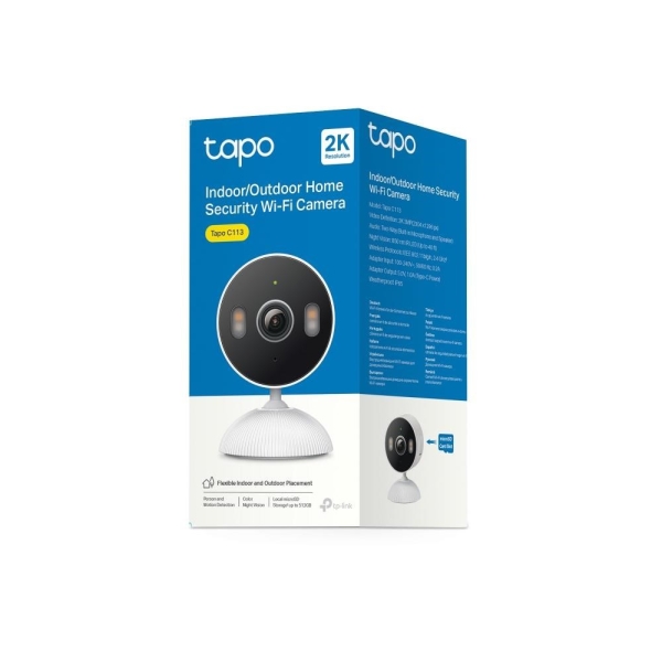 TP-Link Tapo C113 venkovní/outdoor kamera (3MP, 2K, 1296p, WiFi, IR 12m, microSD)