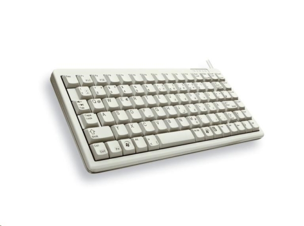 CHERRY klávesnice G84-4100 COMPACT KEYBOARD, lehká, USB, EU, bílá