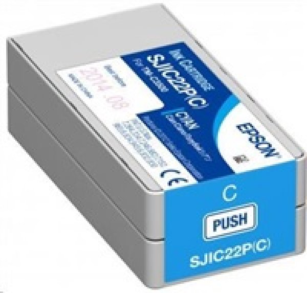 Náplň EPSON C33S020602, SJIC22PC azurová (32,6 ml)