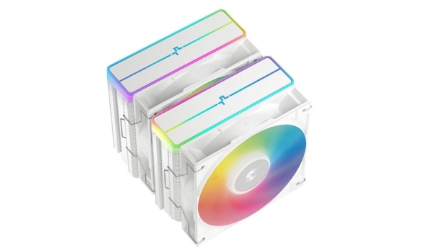 DEEPCOOL CPU Chladič AG620 WH ARGB V2, 2x120mm, LGA1851, AM5, bílá