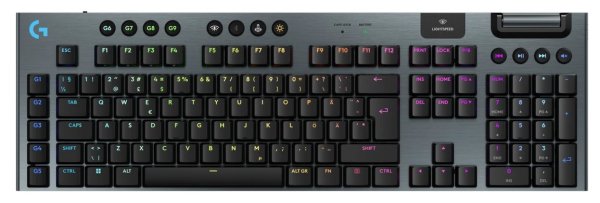 Logitech G915 X LIGHTSPEED Low-Profile Wireless Gaming Keyboard - CLICKY - BLACK - US - 2.4GHZ/BT - USB-C - EMEA