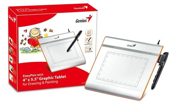 Genius, EasyPen i405X, bezdrátový, 2540 lpi, stříbrná