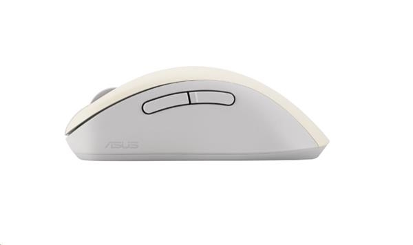 ASUS Wireless Mouse MD102/Kancelářská/Optická/Pro praváky/1 600 DPI/USB+BT/Béžová
