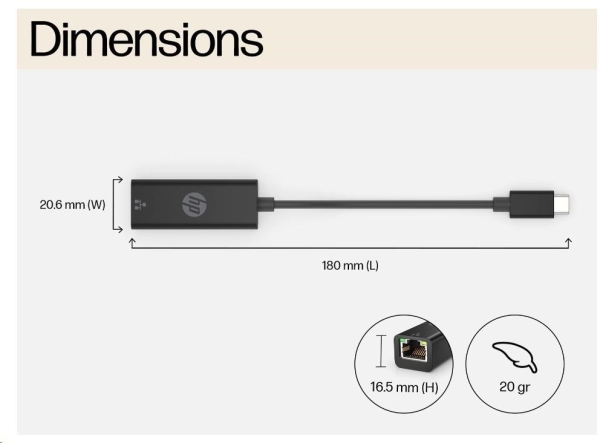 HP USB-C to RJ45 Adapter EURO - ADAPTER