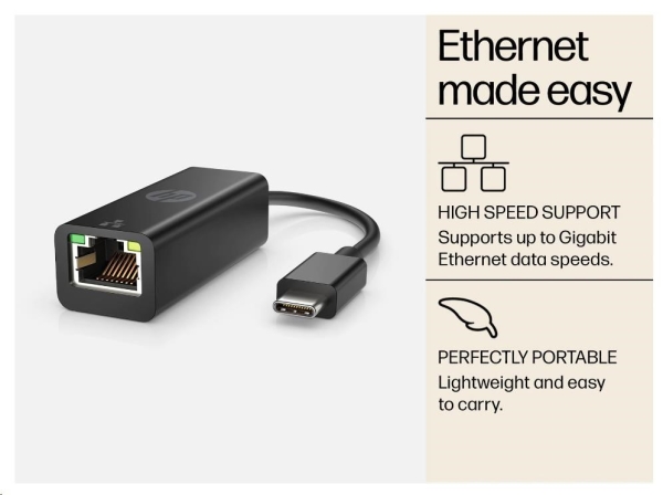 HP USB-C to RJ45 Adapter EURO - ADAPTER