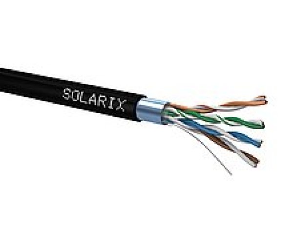 Instalační kabel Solarix venkovní FTP, Cat5E, drát, PE, box 305m SXKD-5E-FTP-PE