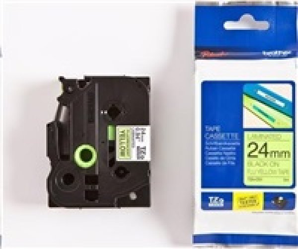 Brother TZe-C51 - Černá na žluté - Role (2,4 cm x 5 m) 1 kazeta/y fluorescentní páska - pro Brother PT-D600; P-Touch PT-3600, D800, E550, P750, P900, P950; P-Touch Cube Plus PT-P710