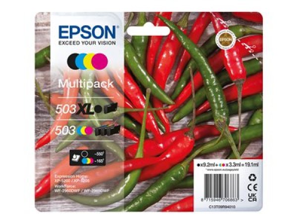 Náplň Epson 503XL, C13T09R94020 CMYK mutlipack blistr