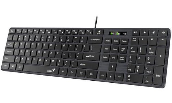 Genius SlimStar 126 COPILOT, klávesnice CZ/SK, klasická, drátová (USB), černá