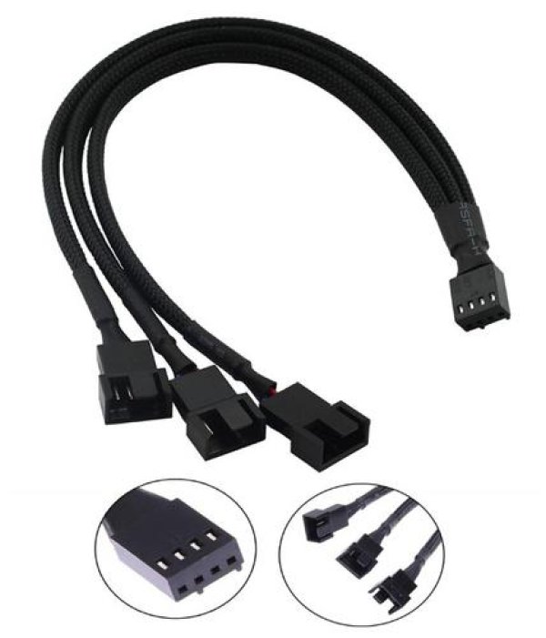 1stCOOL redukce pro ventilátory 1x 4pin PWM na 3x 4pin PWM