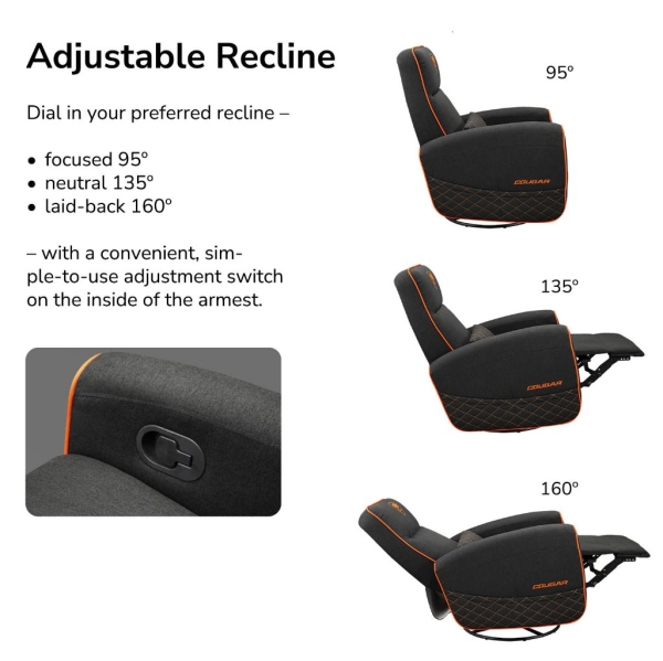 COUGAR herní křeslo FIDOM Orange/Gray