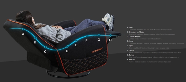 COUGAR herní křeslo FIDOM Orange/Gray