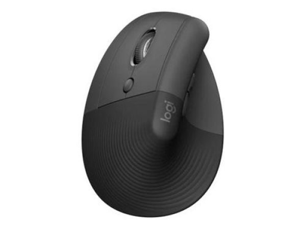 Logitech Lift/Vertikální/Optická/Pro leváky/Bezdrátová USB + Bluetooth/Grafitová