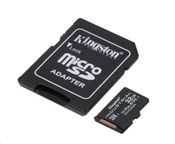 Kingston Industrial/micro SDHC/32GB/100MBps/UHS-I U3 / Class 10/+ Adaptér