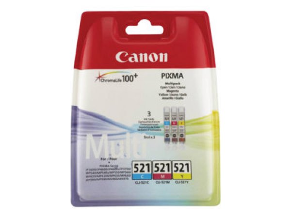 Sada náplní CANON CLI-521 (3x9 ml)