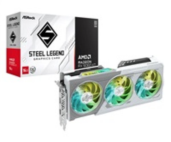 ASRock VGA AMD Radeon RX 9060 XT Steel Legend 16GB OC, RX 9060 XT, 16GB GDDR6, 2xDP, 1xHDMI