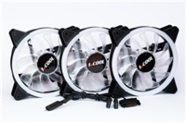 1stCOOL Fan KIT AURA EVO1 ARGB, 3x Dural Ring ventilátor 120x25mm+ nano řadič (sada do case)