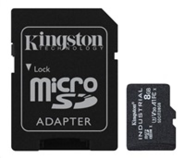 Kingston Industrial/micro SDHC/8GB/100MBps/UHS-I U3 / Class 10/+ Adaptér