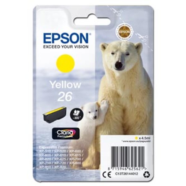 Náplň Epson 26, C13T26144012 žlutá blistr