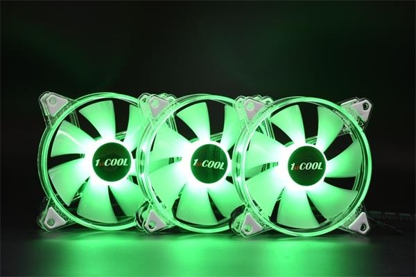 1stCOOL KIT AURA EVO CRYSTAL ARGB 3x Crystal White ventilátor + ARGB Nano řadič