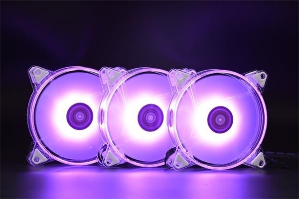 1stCOOL KIT AURA EVO CRYSTAL ARGB 3x Crystal White ventilátor + ARGB Nano řadič